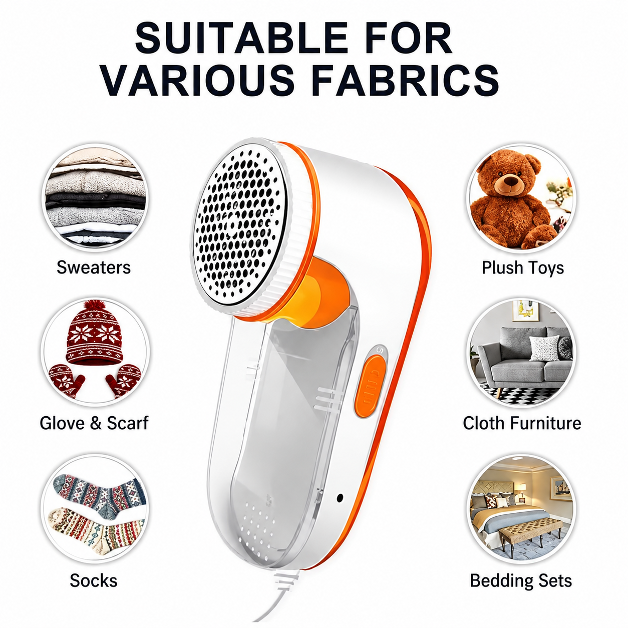 Lint Remover Nova Electric NLR-208 Sharp Rotary Blades for Wool, Sweaters & Fabric Care