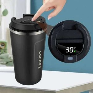 Smart Temperature Coffee Mug 17oz - Insulated Stainless Steel Mug with Temperature Display and Leakproof Lid