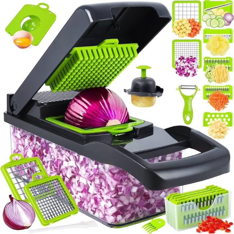 16-in-1 Mandoline Slicer & Vegetable Chopper – Multifunctional Kitchen Food Cutter & Grater